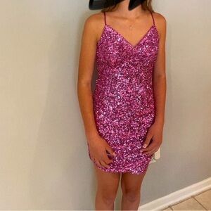 Jules & Cleo size 2 pink semi prom gown formal dress